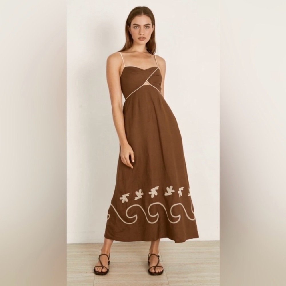 Elegant Brown Maxi Dress